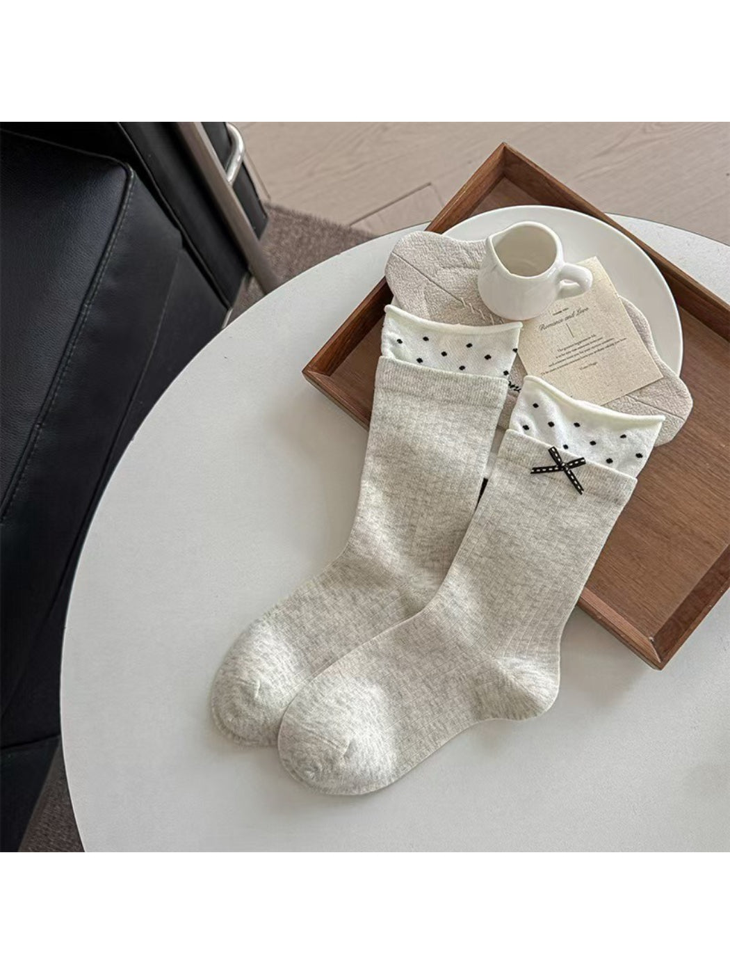 Rufia - Layered Dot Trim Crew Socks product image 4