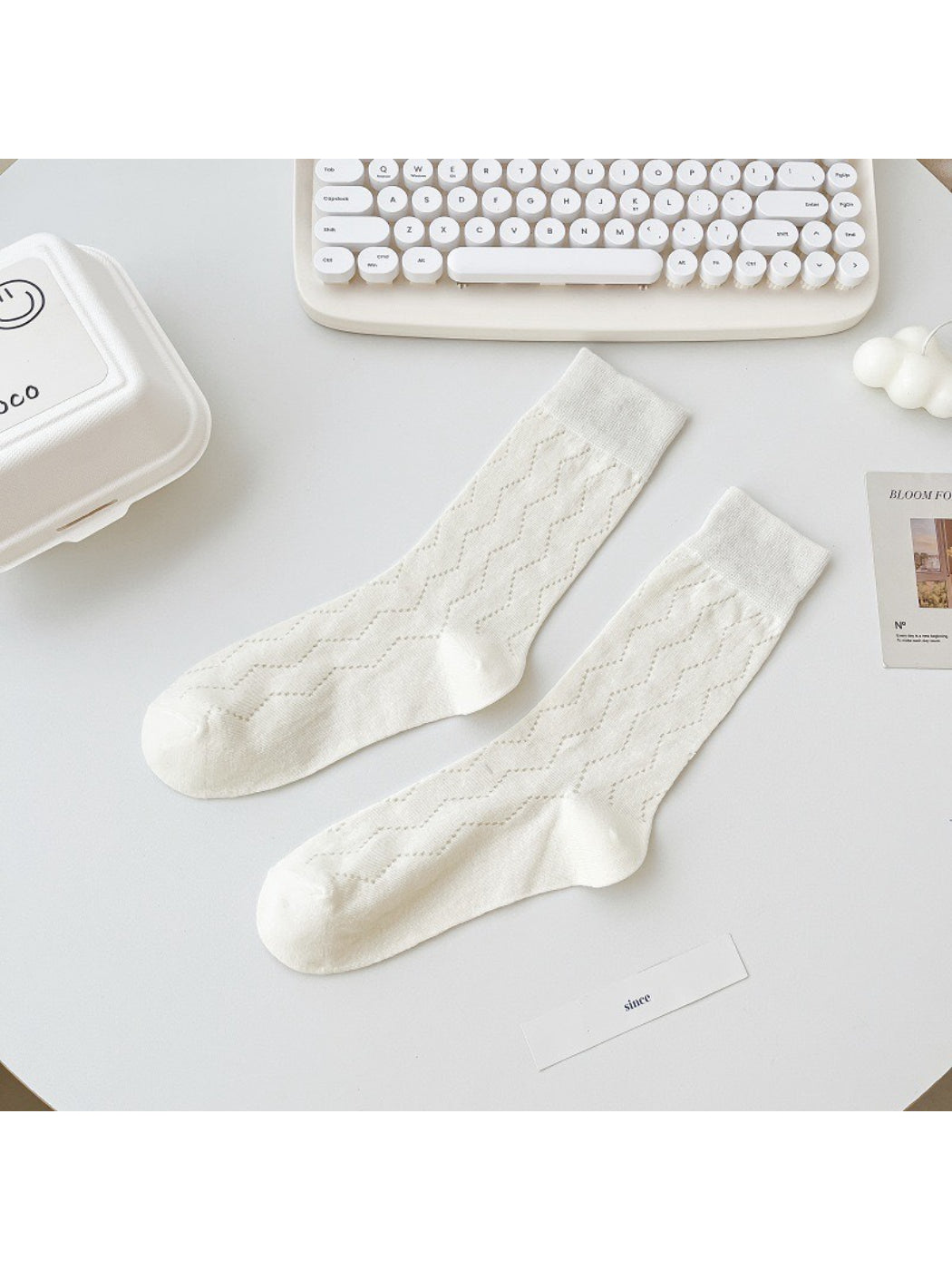 Rufia - Textured Rib Knit Crew Socks product image 4