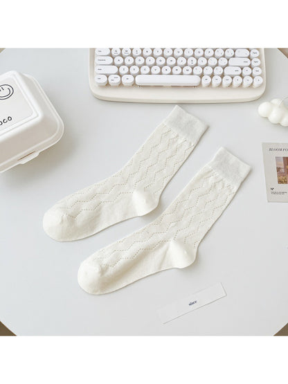 Rufia - Textured Rib Knit Crew Socks product image 4