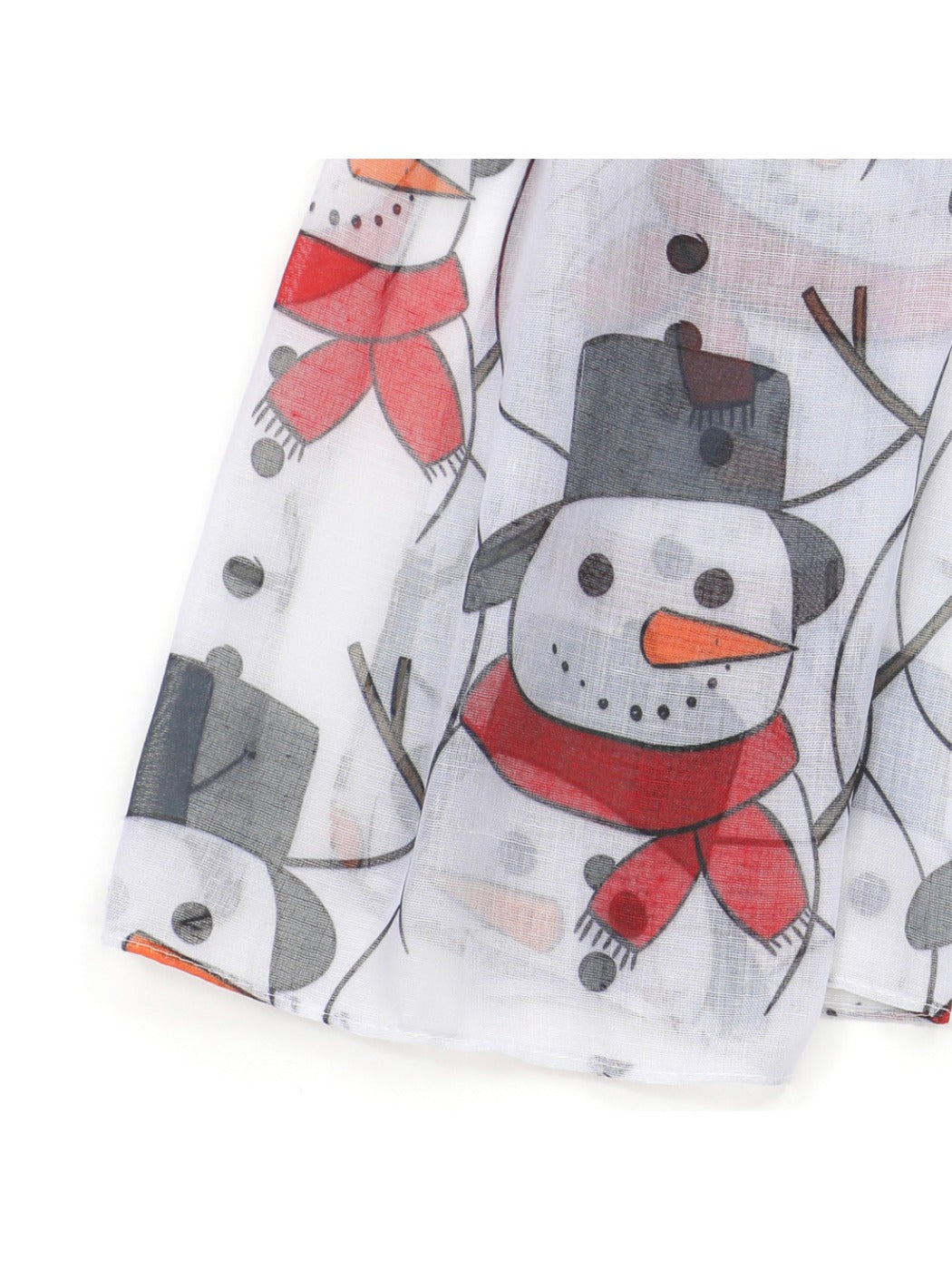 Scarvii - Scarf with Christmas Snowman Print