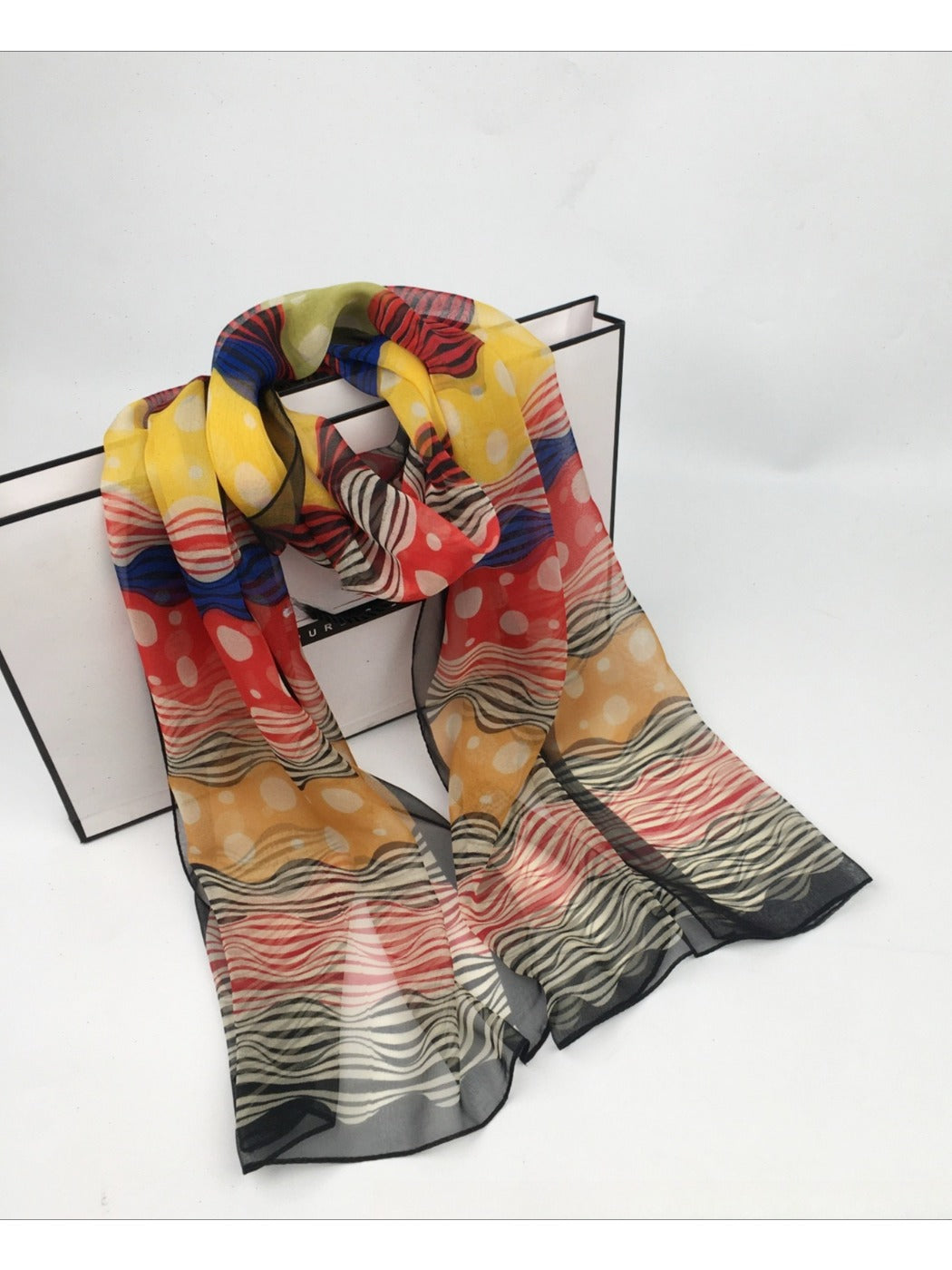Scarvii - Lightweight Scarf with Polka Dot Patterns - Versatile & All-Season