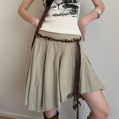 Beco Y2K Braided Rope Tassel Tie Waist Belt showing tassel detail