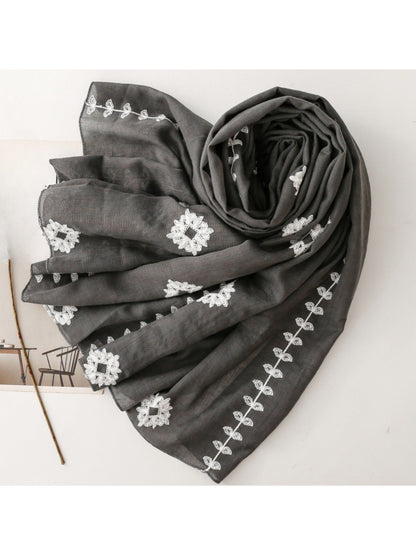 Scarvii - Modern Motif Trim Soft Scarf