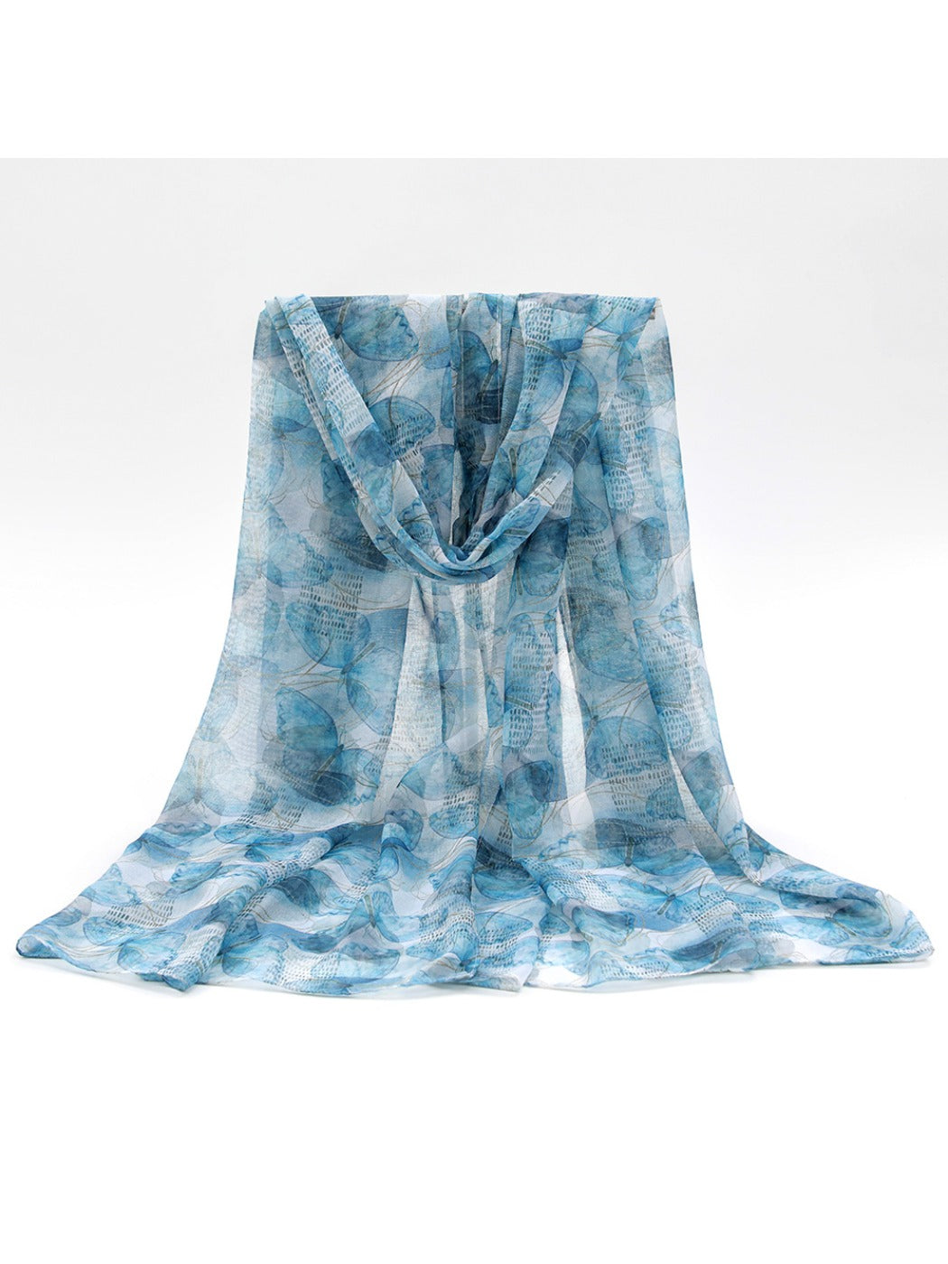 Scarvii - Blue Butterfly Print Scarf