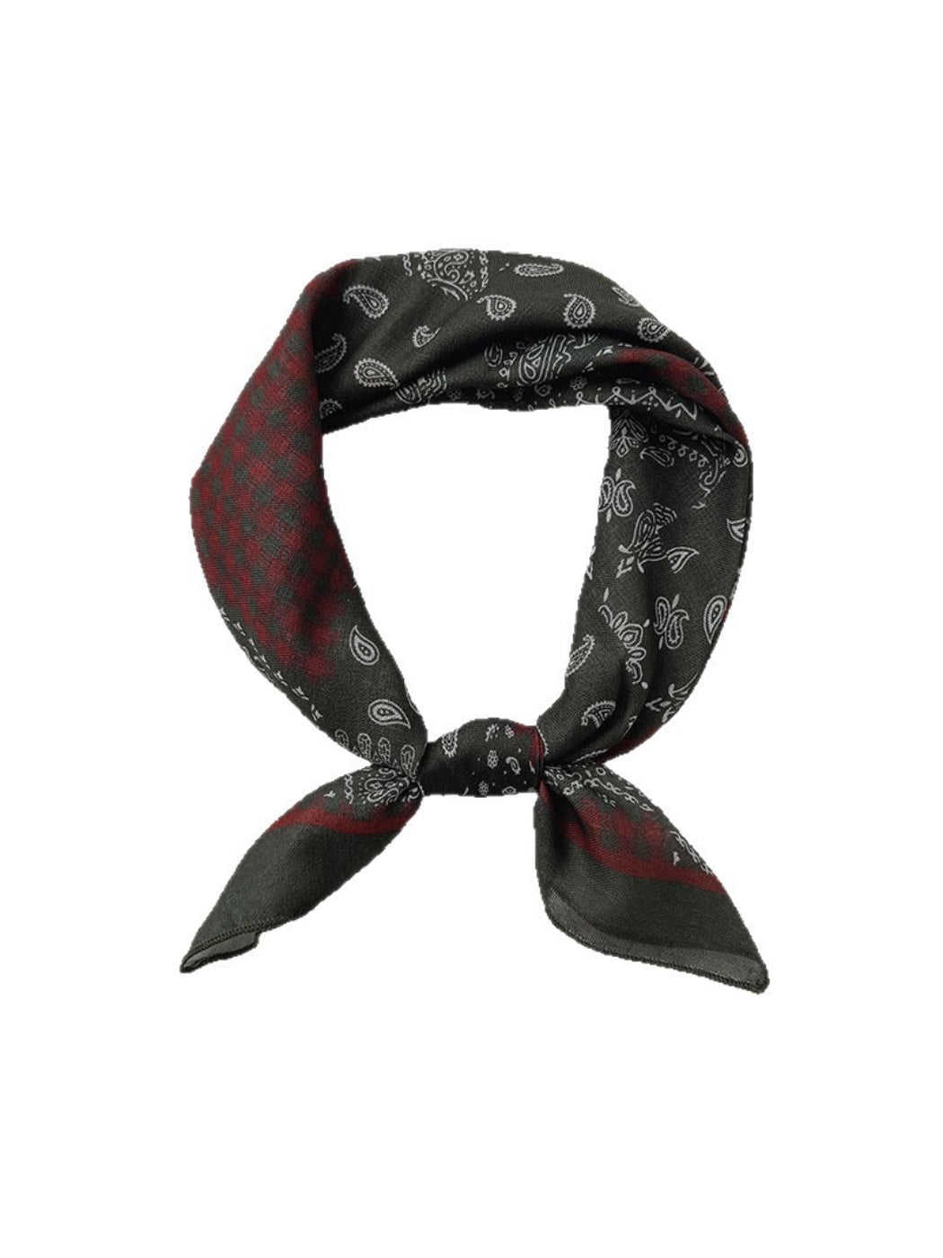 Scarvii - Vintage Paisley Square Neck Scarf