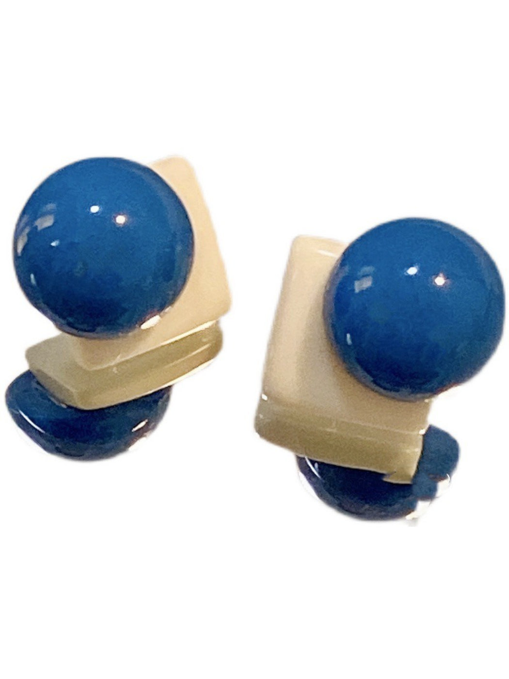 Earwish - Retro Colorblock Geometric Stud Earrings
