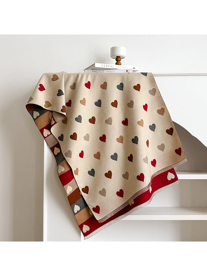 Scarvii – Valentine’s Heart Pattern Winter Scarf & Shawl
