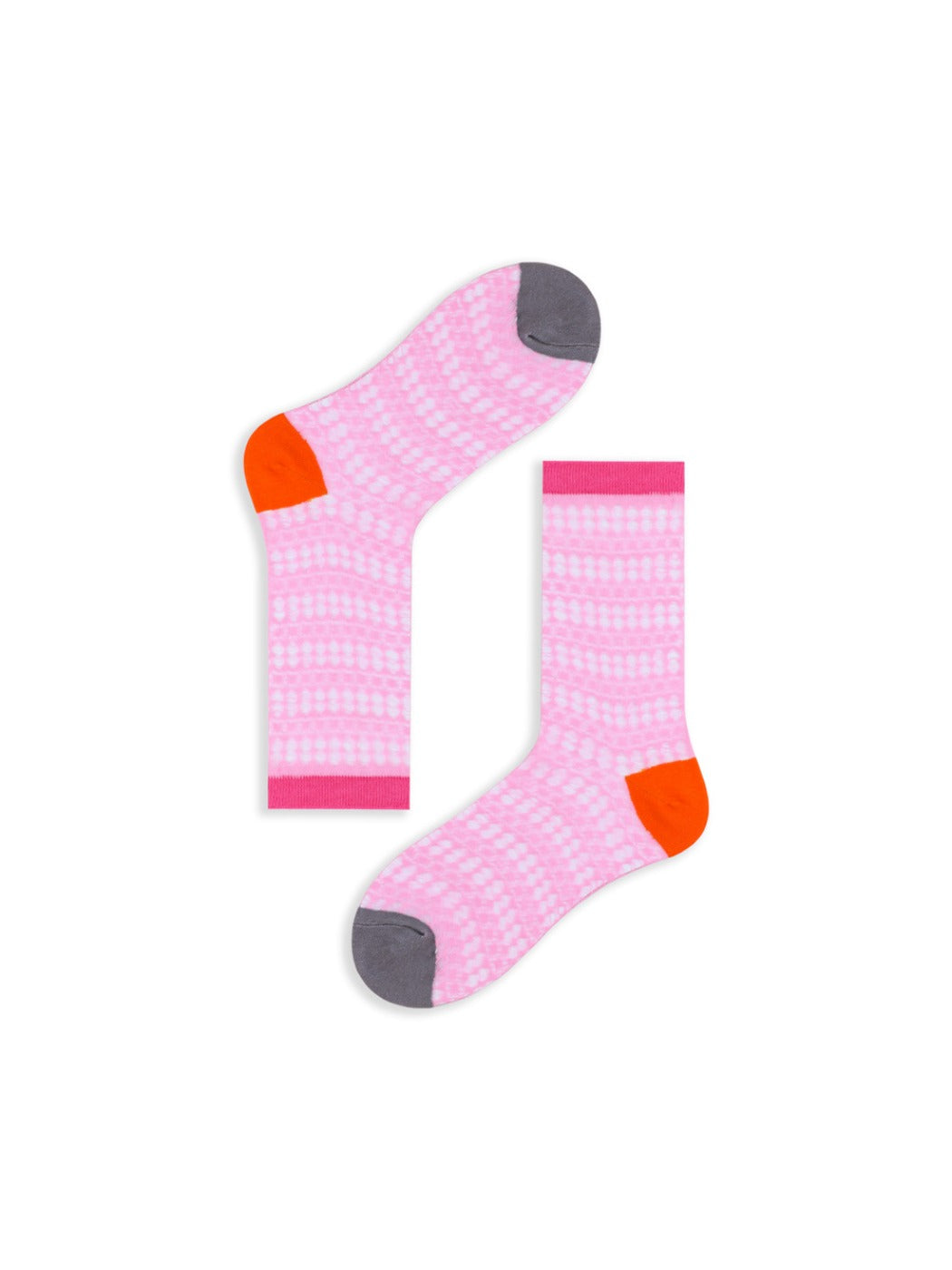Rufia - Sheer Shell Mesh Colorblock Ankle Socks