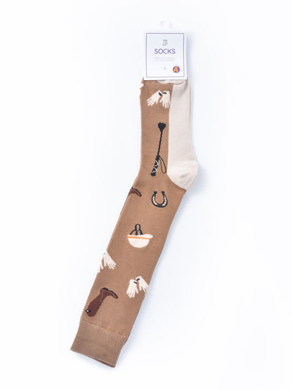 Rufia - Horseback Rider Pattern Calf-Length Socks
