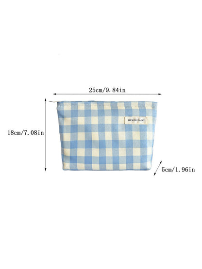 Cosbai Pastel Check Cosmetic Makeup Pouch product image