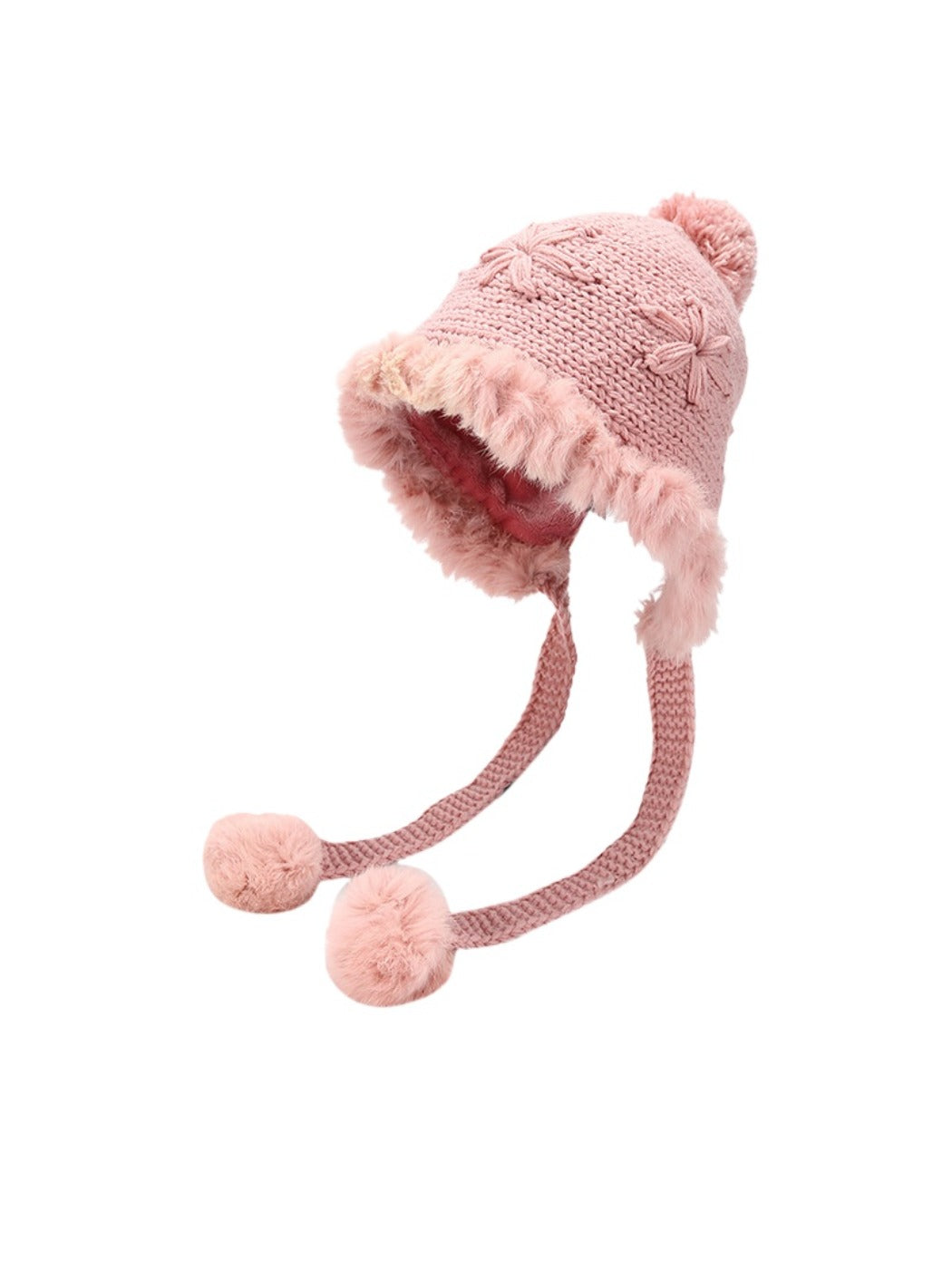 Haila – Solid Embroidered Winter Earflap Beanie