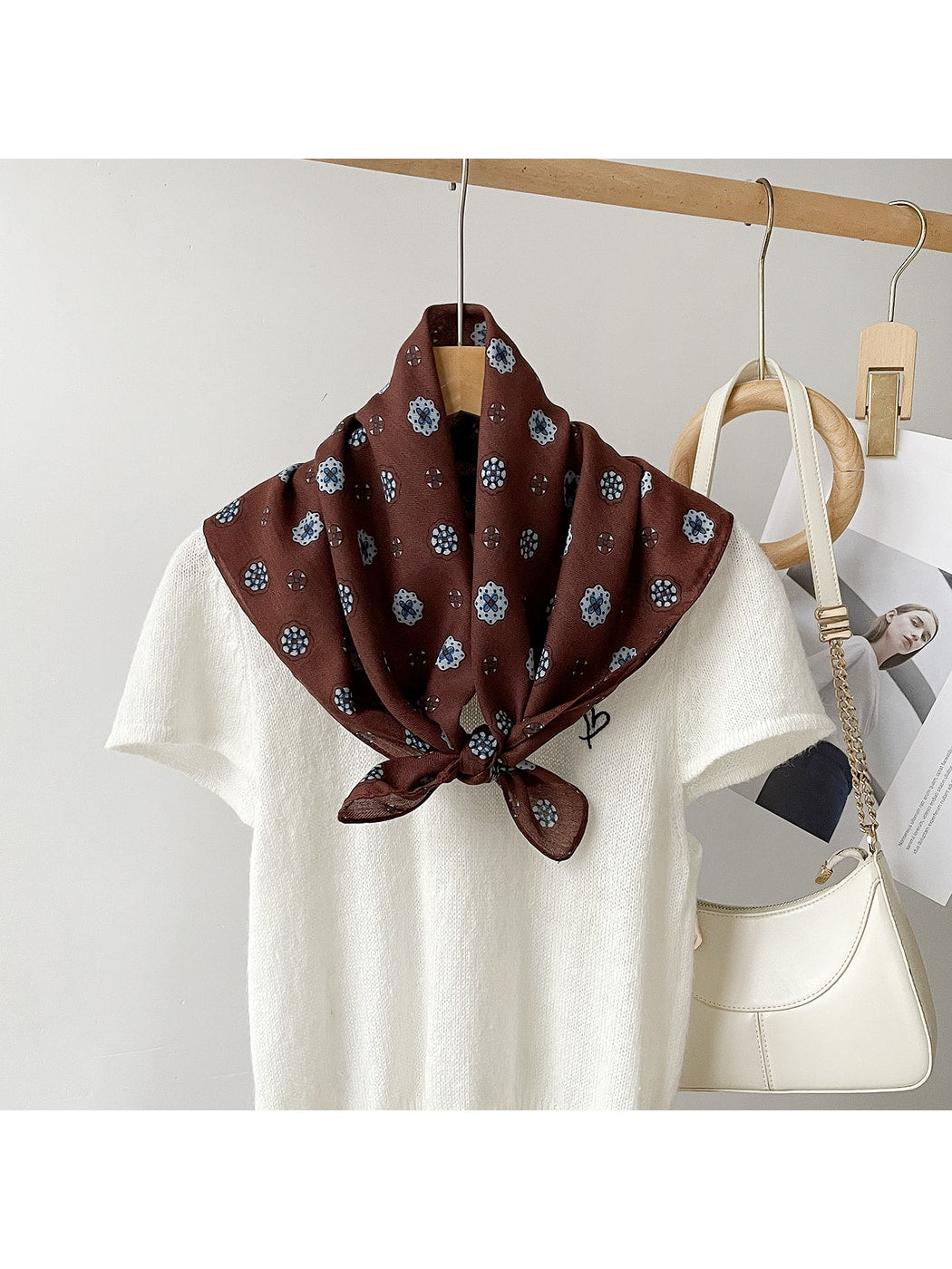 Scarvii - Geometric Medallion Print Square Scarf