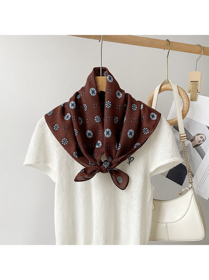 Scarvii - Geometric Medallion Print Square Scarf