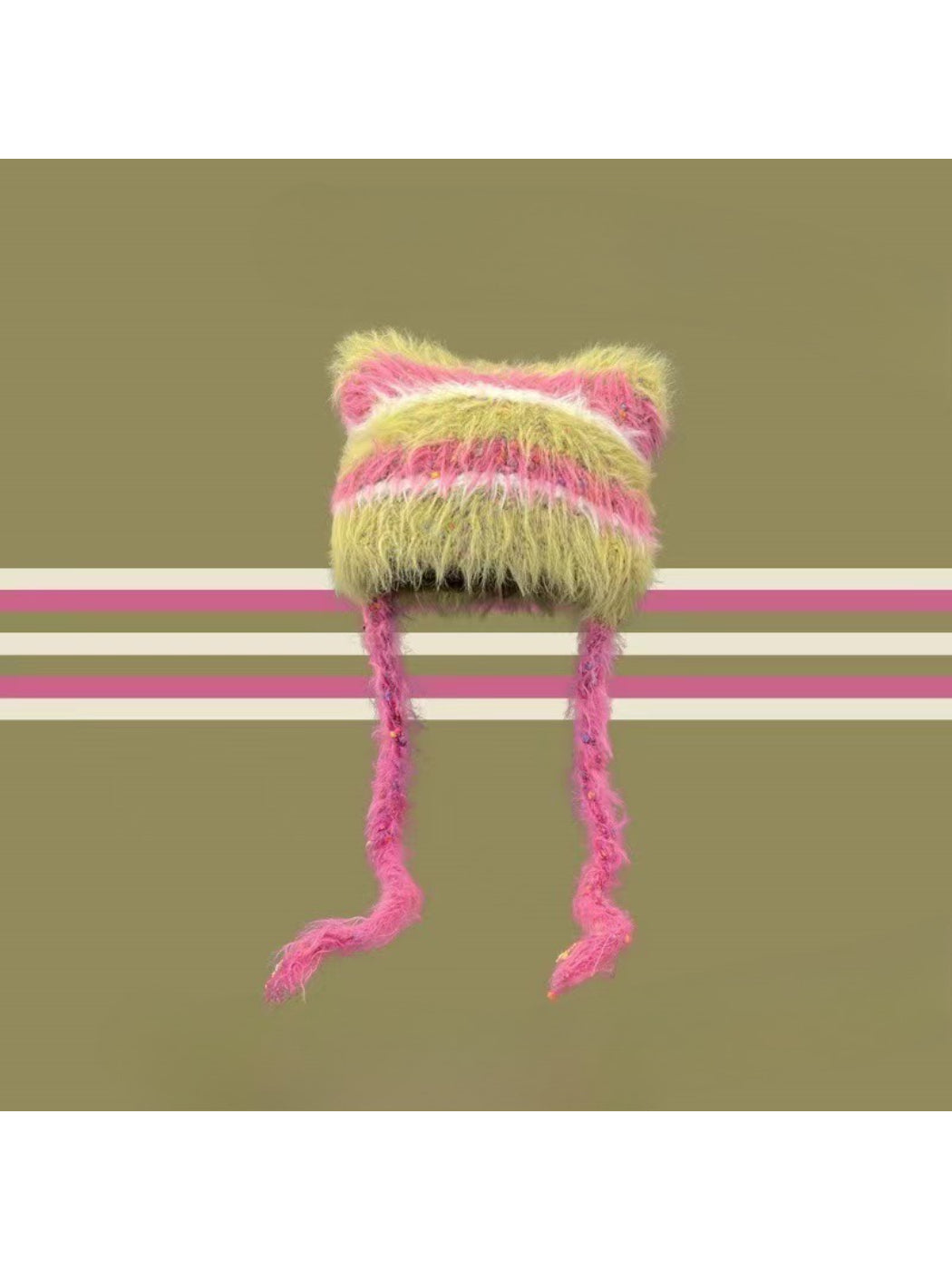 Haila - Street Stripe Faux Fur Hat