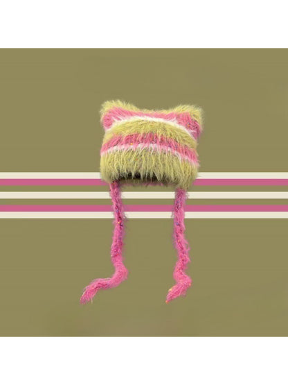 Haila - Street Stripe Faux Fur Hat