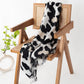 Scarvii - Black Cow Print Tassel Scarf