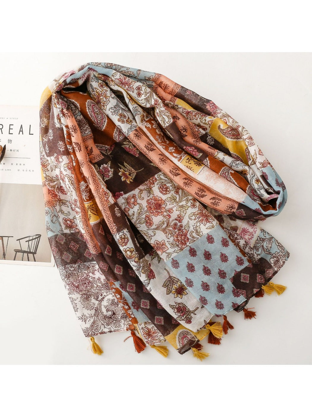 Scarvii - Versatile Bohemian Ethnic Beach Shawl Scarf