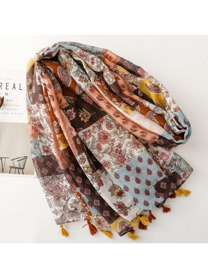 Scarvii - Versatile Bohemian Ethnic Beach Shawl Scarf