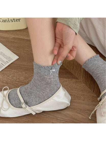 Rufia - Light Knit Bow Detail Ankle Socks product image 2