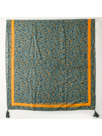Scarvii - Small Floral Print Lightweight Scarf
