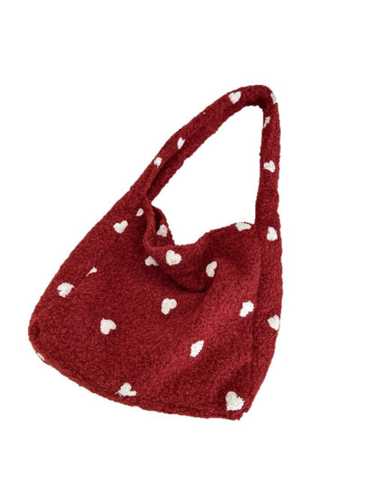 Cosbai - Floral Textured Shoulder Tote Bag