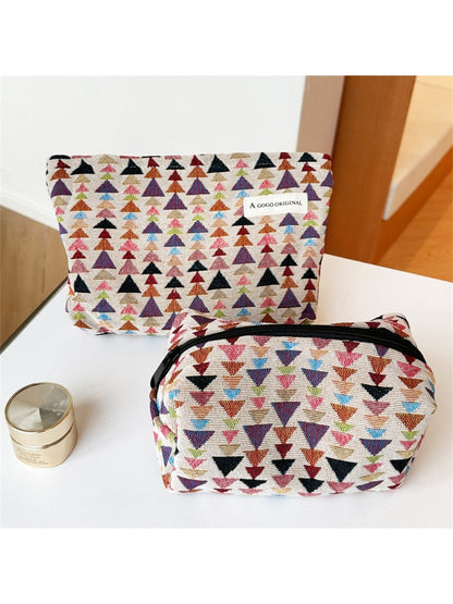 Cosbai - Fun Pine-Print Zipper Pouch - Playful & Chic