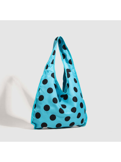 Cosbai - Lightweight Polka Dot Shoulder Tote Bag