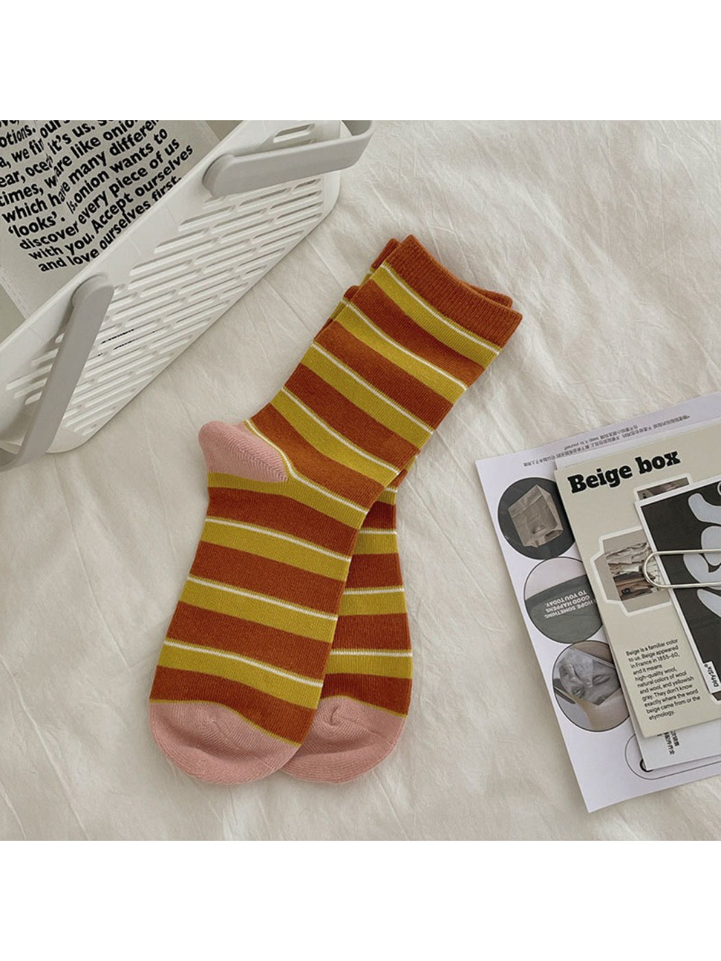 Rufia - Retro Candy Stripe Crew Socks