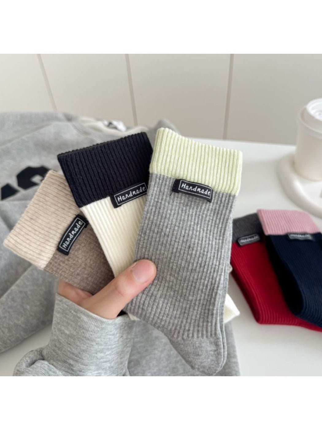 Rufia - Color-Block Mid-Calf Socks