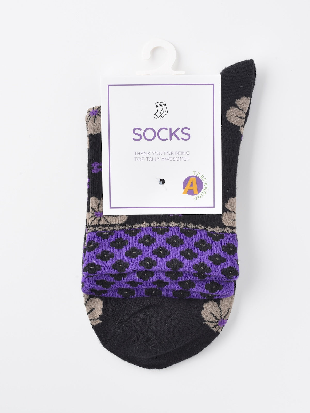Rufia - Colorful Floral Pattern Mid-Calf Socks