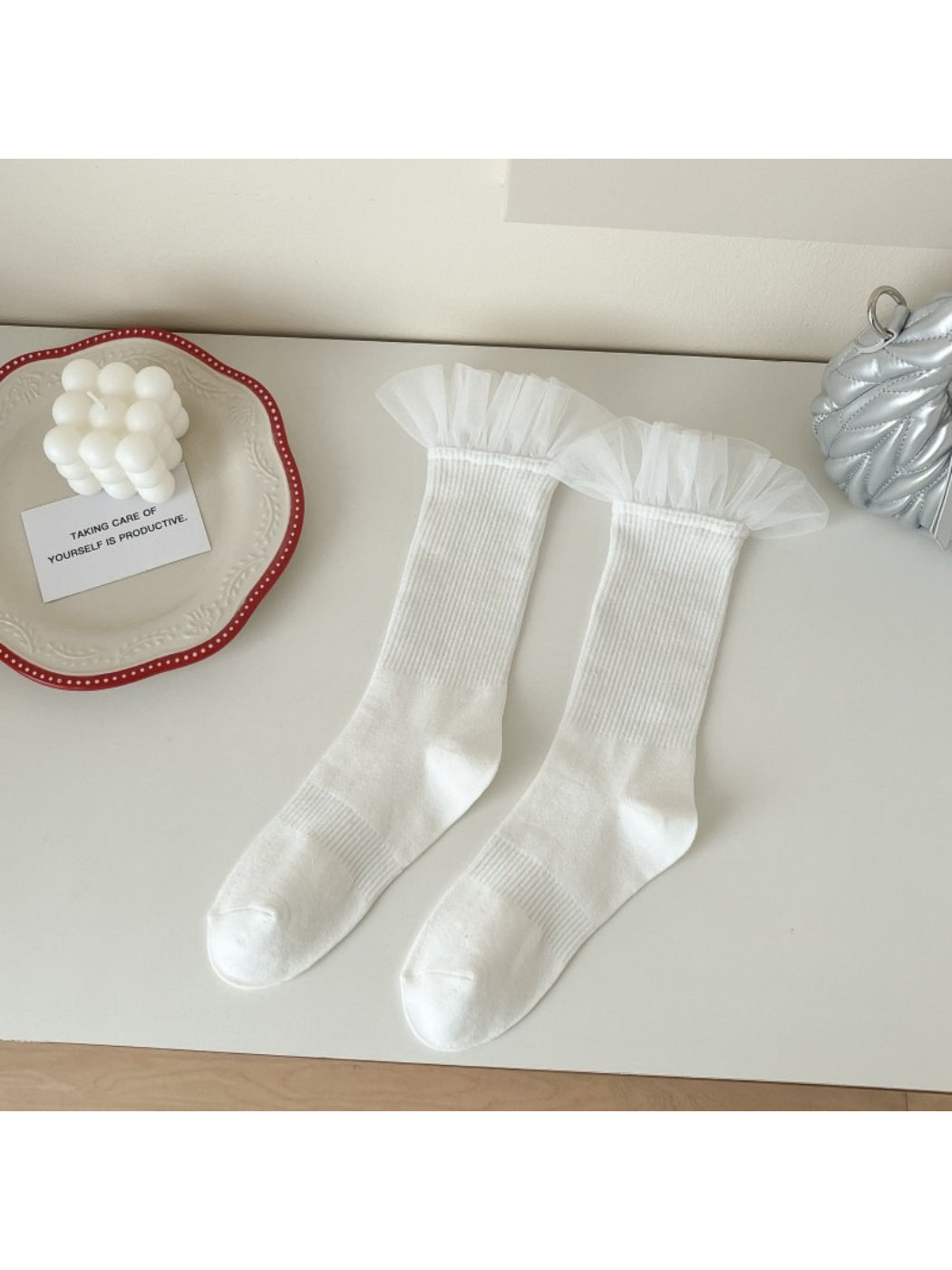 Rufia - Layered Tulle Ruffle Crew Socks product image 4
