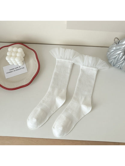 Rufia - Layered Tulle Ruffle Crew Socks product image 4