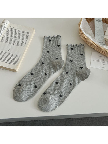 Rufia - Heart Mesh Ruffle Crew Socks product image 8