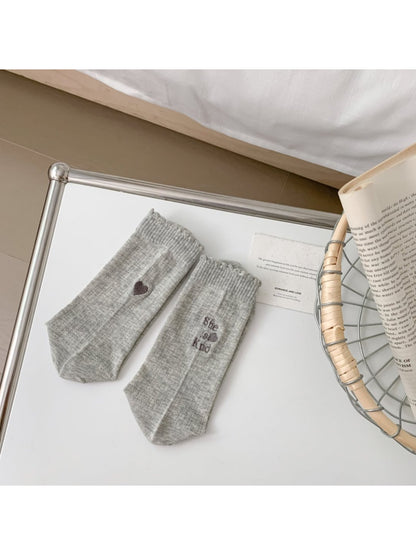 Rufia - Everyday Solid Rib Knit Crew Socks