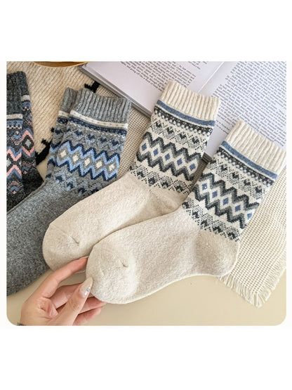Rufia - Classic Fair Isle Crew Socks