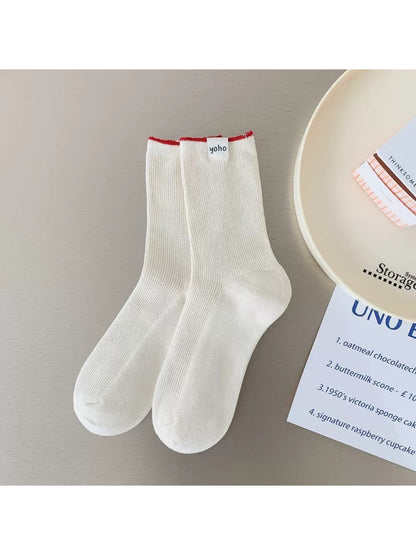 Rufia - Pastel Contrast Ribbed Crew Socks product image 2