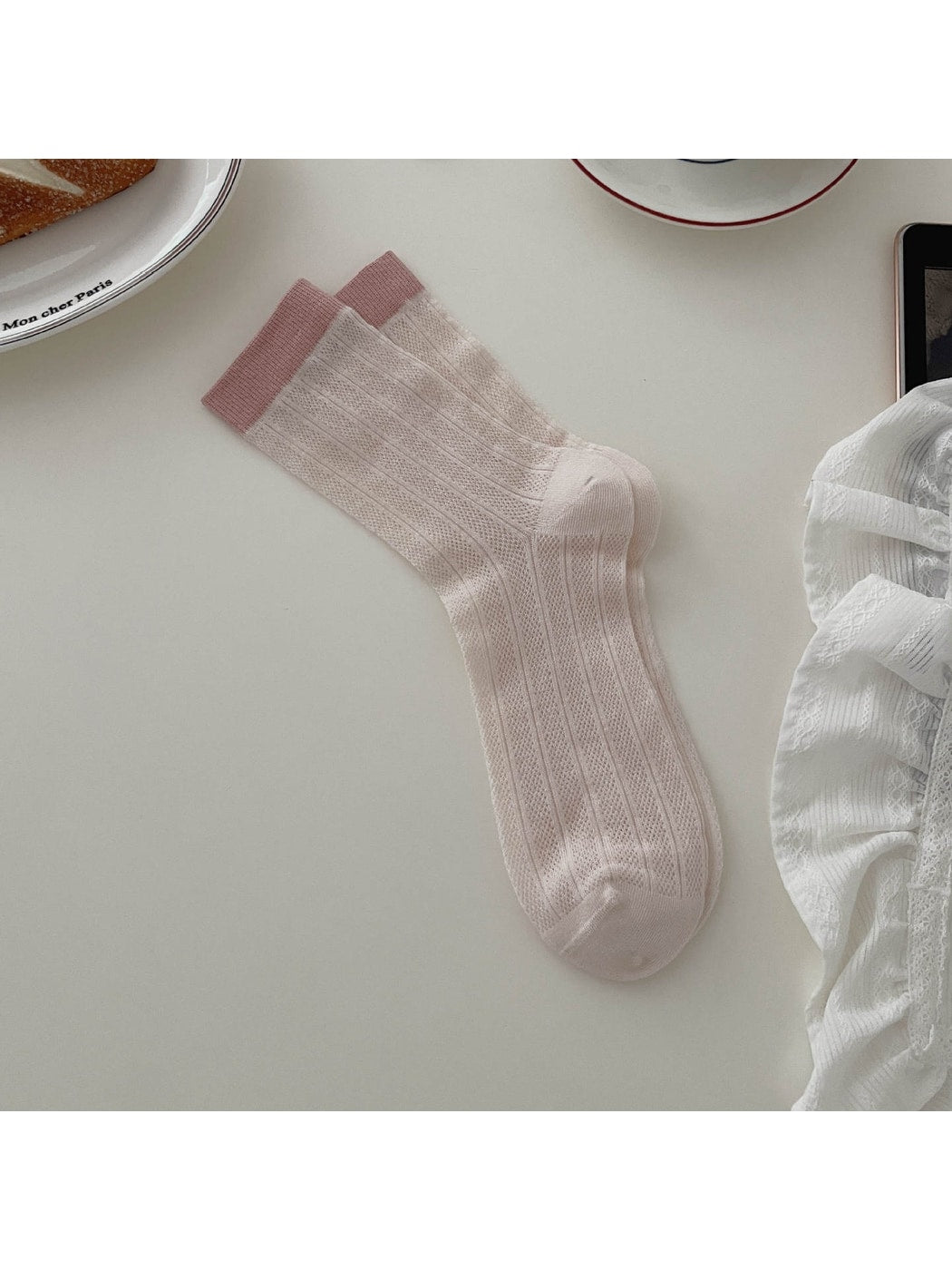 Rufia - Relaxed Mesh Panel Crew Socks