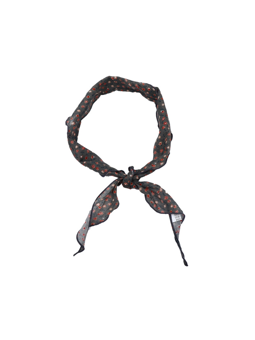 Scarvii - Floral Print Detail Decorative Triangle Bandana