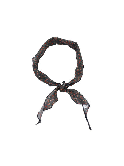 Scarvii - Floral Print Detail Decorative Triangle Bandana