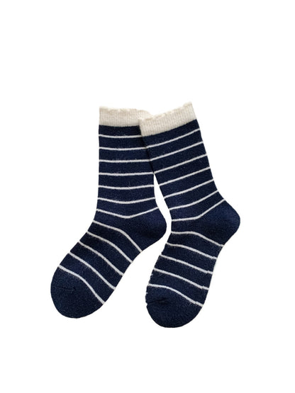 Rufia – Cozy Striped Mid-Calf Socks