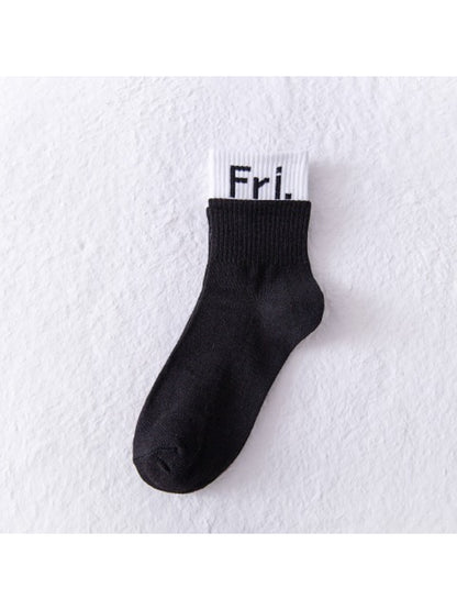Rufia - Monday to Sunday Text Colour Crew Socks product image 9