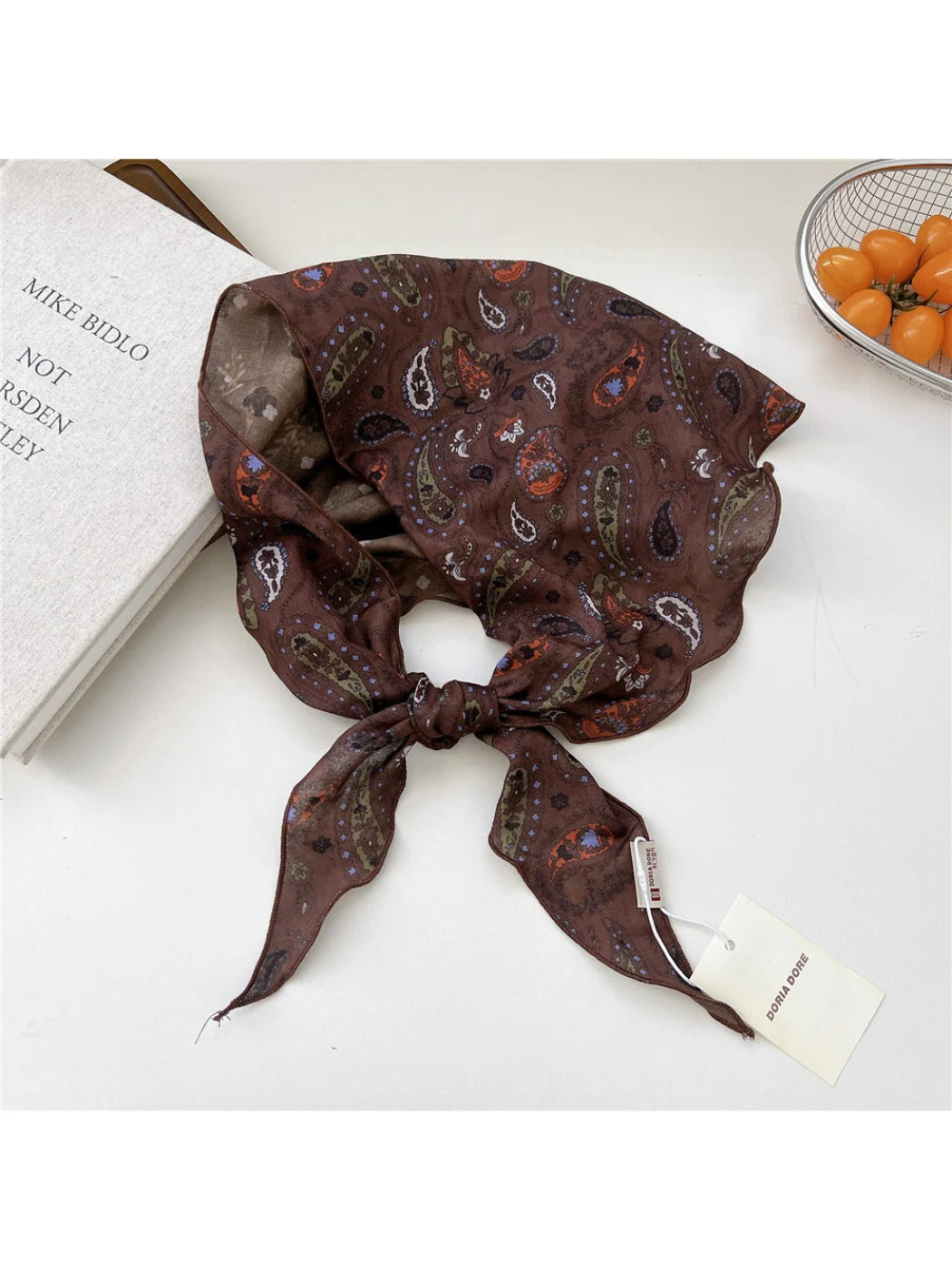 Scarvii - Sping Print Scalloped-Edge Triangle Scarf