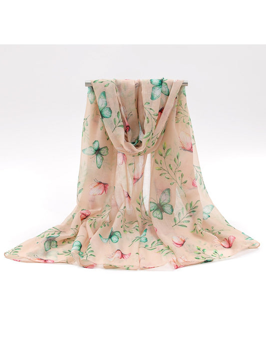 Scarvii - Simple Butterfly Print Winter Scarf
