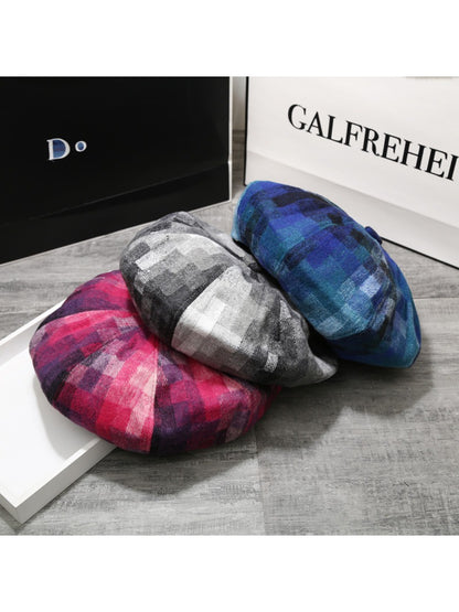 Haila - Colorblock Plaid Beret