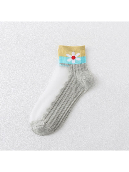 Rufia - Sheer Daisy Ribbed Crew Socks product image 7