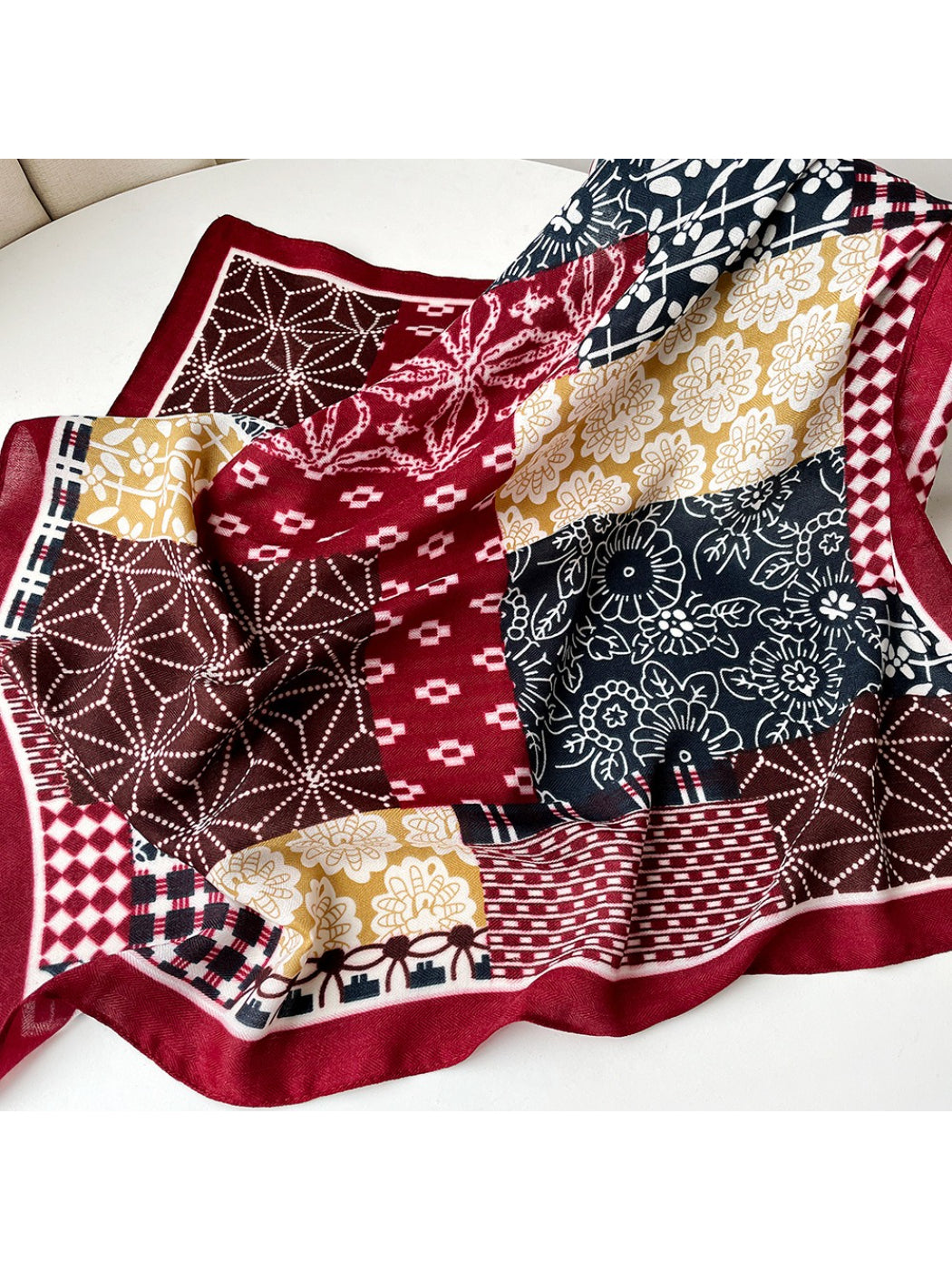 Scarvii - Mixed Pattern Bandana Scarf