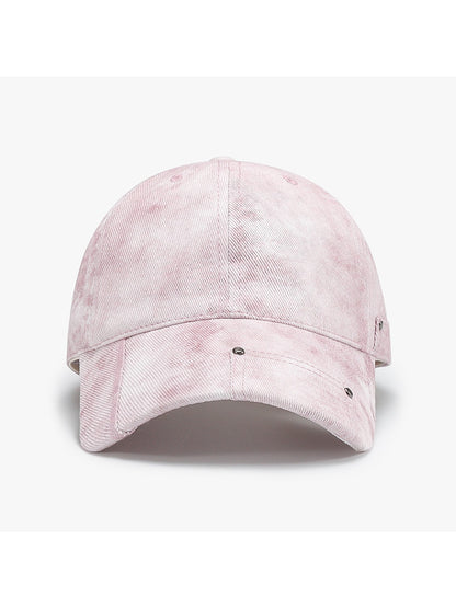 Haila - Adjustable Curved Brim Solid Color Baseball Cap