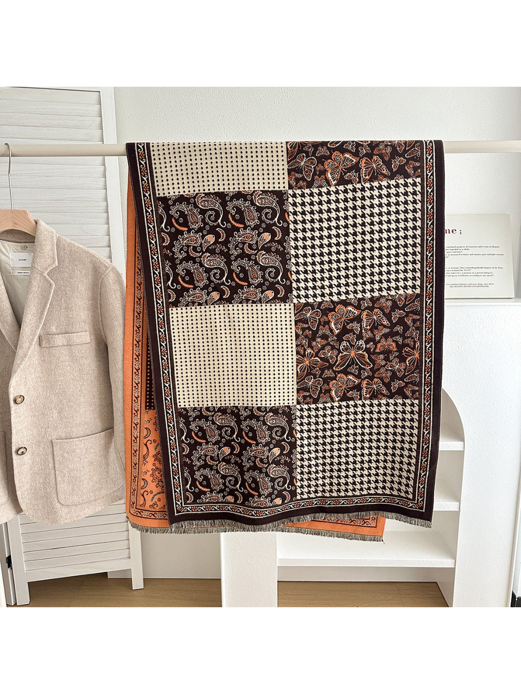Scarvii - Patchwork Paisley Houndstooth Scarf