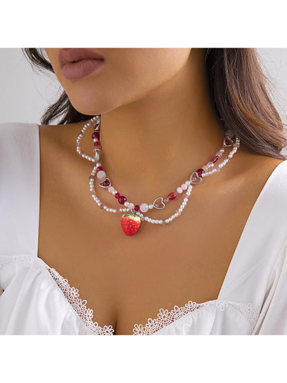 Neckit - Strawberry Charm Layered Necklace
