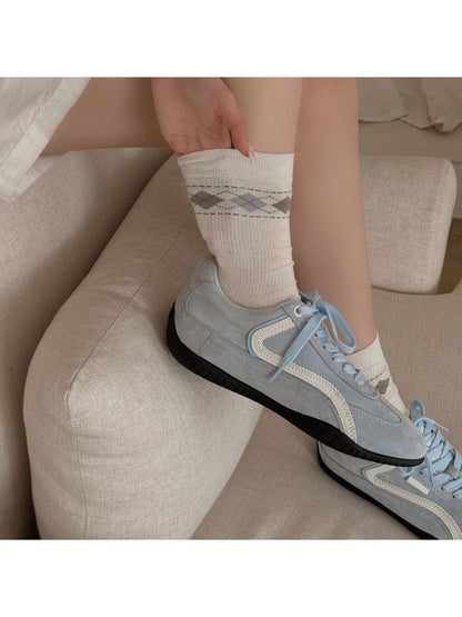 Rufia - Ruffle Cuff Polka Dot Socks